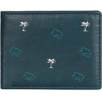 Cartera para Hombre SKPAT Dundee de Piel Auténtica con Protección RFID, Compartimento para Tarjetas y Monedero con Cremallera en Color Azul Marino 205304