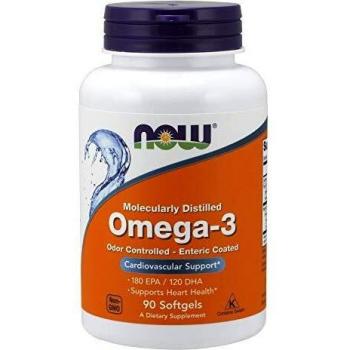 NOW Foods Enteric Coated Omega-3 1000mg Softgels - 90 Count