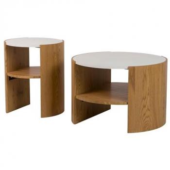 Set de 2 Mesas MDF de 60x60x40 cm y 40x40x48 cm