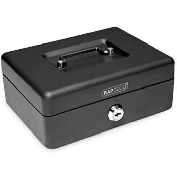 Caja de Dinero RAPESCO, 250 mm de ancho, color negro