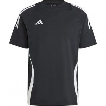 Camiseta de fútbol Adidas Tiro 24 para hombre en color negro, de manga corta, diseño deportivo, fabricada con tecnología que permite la transpiración y comodidad durante el juego