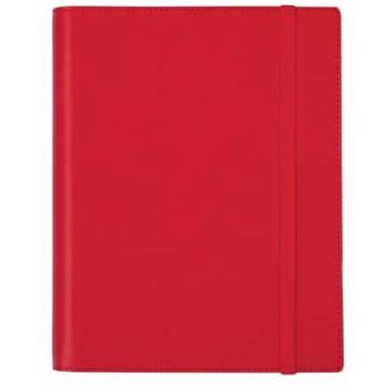 Finocam Agenda Anual DuoBand 2025 con Bloc de Notas, 1 Día Página, 155x212 mm, Rojo