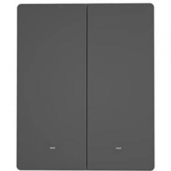 Interruptor de pared inteligente Wi-Fi de 2 canales color negro Sonoff M5-2C-80