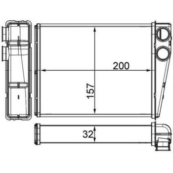 Radiador de calefacción MAHLE ORIGINAL AH 263 000S para Mercedes-Benz