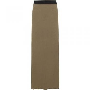 WearAll - Mujer Maxi Falda Elástica Tallas Grandes - Marrón - 40-42