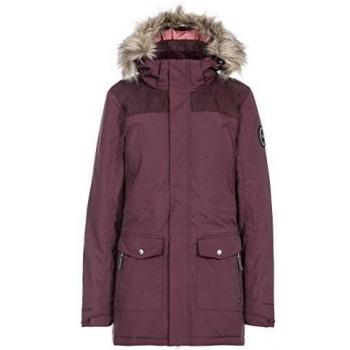 Trespass Rosario - Chaqueta Impermeable para Mujer con Capucha extraíble y cordón Ajustable en la Cintura, Mujer, Color Fig, tamaño Small