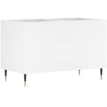 Mueble para discos madera contrachapada blanco 74,5x38x48 cm