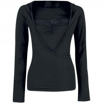 Gothicana by EMP Lace Wrap Mujer Camiseta Manga Larga Negro S