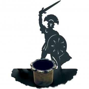IMEX EL ZORRO El Zorro 11571-Portavela Guerrero, 175 x 88 mm, Hierro Forjado, Negro, 8x8.8000000000000007x17.5 cm