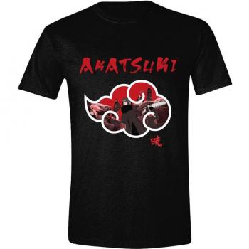 Camiseta Anime de Naruto - Akatsuki - Talla M - para Hombre - Negro