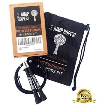 ♦ OFERTA DE HOY ♦ Cuerda de saltar para saltos dobles salto- Cuerda tipo Premium de alta velocidad para crossfit, WOD’s, Boxeo, entrenamiento, perdida de peso, cardiovascular y MMA. ¡Ponte en forma hoy! incluye gratis estuche y una *caja de regalo*