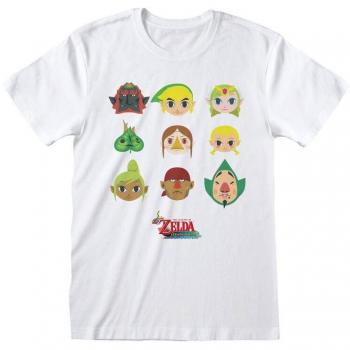 Camiseta gaming de The Legend Of Zelda - Wind Waker Faces - Talla XL - Color Blanco
