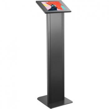 Soporte de Suelo Negro Kimex para Tablet iPad Pro 12.9 Gen 3 con Mecanismo Antirrobo y Altura Ajustable 110 cm
