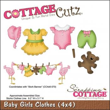 CottageCutz Die 4X 4-Bambina vestiti