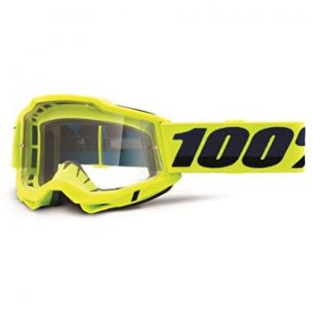 Gafas de Cross 100% Accuri 2 OTG Amarillo Neón con Lente Transparente
