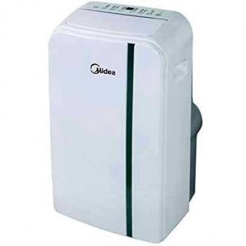Midea MPPDB 12CRN7-QB6, Aire acondicionado portátil, Filtro HEPA, 3500 W, Bomba de frío, 3 velocidades, 65 db, Control remoto, Con termostato en Mando, Incluye Kit de Ventana, Blanco