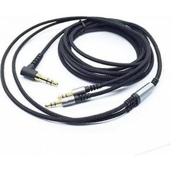 ketdirect 3,5 mm a 2 * 2,5 mm macho a macho Jack negro trenzado nailon Cable de audio para SOL REPUBLIC Master Tracks HD V8 V10 V12 X3 auriculares 120 cm/150 cm/200 cm