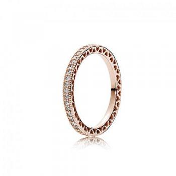 Pandora anillo De las mujeres oro rosa circonita - 180963CZ-50