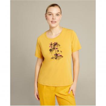 Camiseta Bordada Elena Mirò - Diseño Exclusivo con Detalles en Alambre y Cuentas
