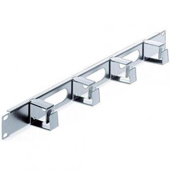 Intellinet Organizador de Cables para Armarios 48,3 cm (1 HE, 4 Anillos de Plástico), Color Gris