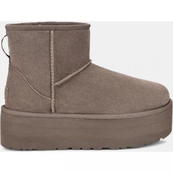 UGG Classic Mini Platform Boots, Gray Female, Size 7 UK / Size 10 US