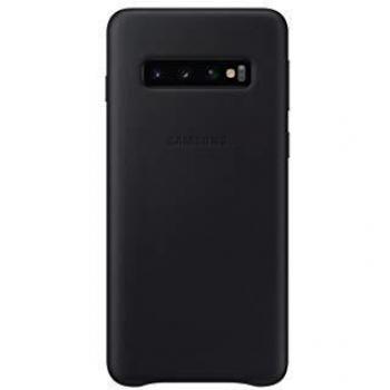 Samsung Leather Cover, funda oficial para Samsung Galaxy 10, color negro