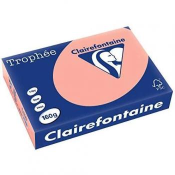 Papel de Colores Clairefontaine Trophée A4 160 g, 250 hojas, Melocotón