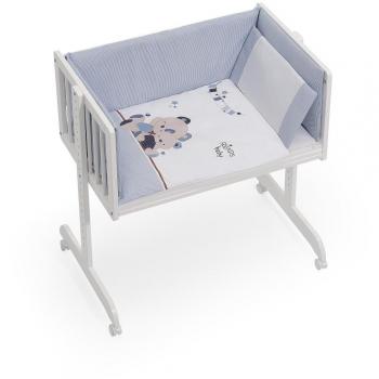 Minicuna Colecho con Textil Friends Baby Azul