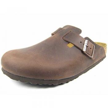 Birkenstock Boston Oiled Nubuck Leather Clogs - Habana Brown - Size 47 Unisex