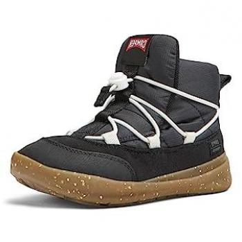 Botines Camper Ergo K900324-001 para niños, color negro, fabricados en poliéster, con suela punteada a contraste, talla 28 EU