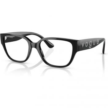 Vogue Eyewear VO5458B W44 Women's Eyeglasses Black Size 53 - Blue Light Block Available