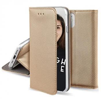 Funda Folio Dorada para Apple iPhone 14 Pro - Cierre Magnético, Soporte de Cine y Almacenamiento de Tarjetas Incluido