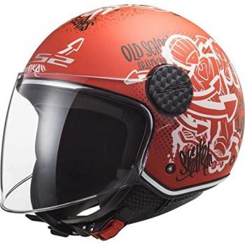 LS2 Casco Jet OF558 Sphere Lux Skater Rojo Mate XS