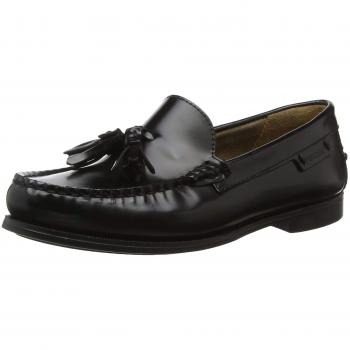 Sebago Plaza Tassel W, Mocasines para Mujer, Negro