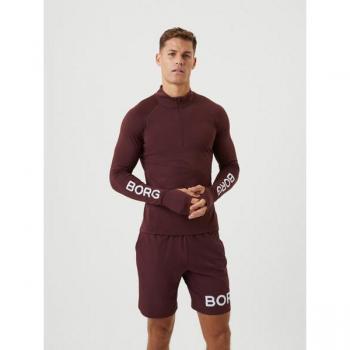 Borg Midlayer Half Zip - Björn Borg, Color: Brown, Size: S