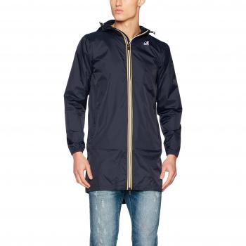 K-Way Men's Waterproof Breathable Windbreaker Jacket LE VRAI 3.0 Eiffel - Size L - Navy Blue