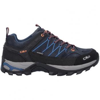 Zapatillas de senderismo CMP Rigel Low WP color azul marino y naranja, talla 40