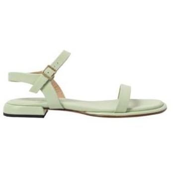 Sandalias de piel Neosens S3152 verde pastel para mujer, planas con hebilla, estilo casual, outlet 2024