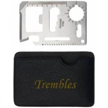 Herramienta multifunción de bolsillo con estuche con nombre grabado: Trembles