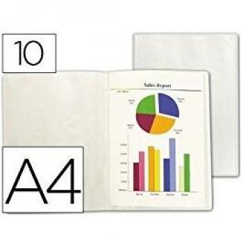 Liderpapel CJ77 - Carpeta con 10 fundas, A4