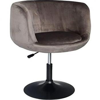 Taburete de bar de terciopelo gris Nolan Happy Garden
