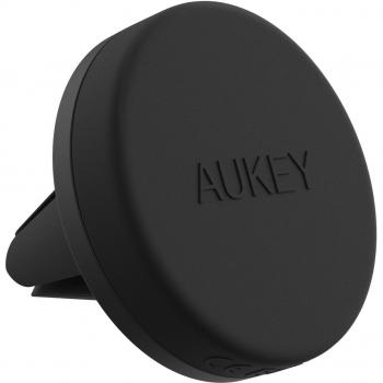 AUKEY Soporte Movil Coche Magnético Rejillas del Aire Soporte Teléfono Coche Universal para iPhone 7 / 6s / 6 / 5 , Samsung Note 8 / S8 , LG G3 y Dispositivo GPS - Negro