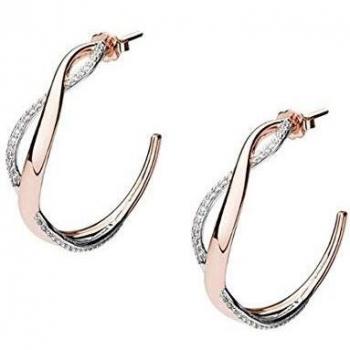 Pendientes de latón rodio y oro rosa con circón Brosway BBN24