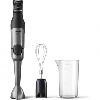 Batidora de mano Philips 5000 Series HR2682/00 - 1200 W, ProMix, Velocidad variable, Acero inoxidable y negro