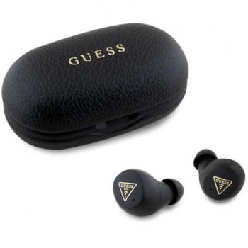 Auriculares True Wireless Guess Grained Classic Logo - Negro (ANC, 30 h, Inalámbricos)