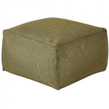 Pouf Moderno Verde Oliva Cuadrado con Relleno de Perlas EPS 50x30 cm