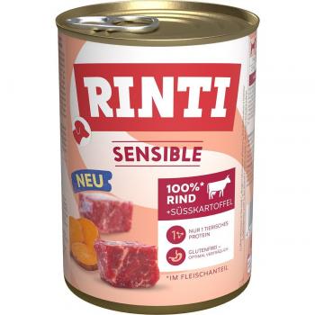 Rinti Sensible Lata de Comida para Perros 6 x 400 g - Vacuno y Boniato