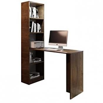 Mesa de oficina Dover 109, Fresno oscuro, 125 x 79 x 50 cm