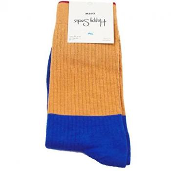 Calcetines Hombre Happy Socks I Am Blocked - Rojo Oscuro y Azul - Talla: 41-46