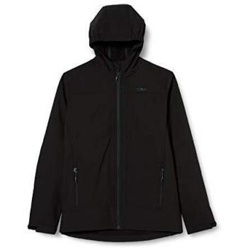 CMP Kids Softshell Jacket with Fixed Hood - Black, Size 5